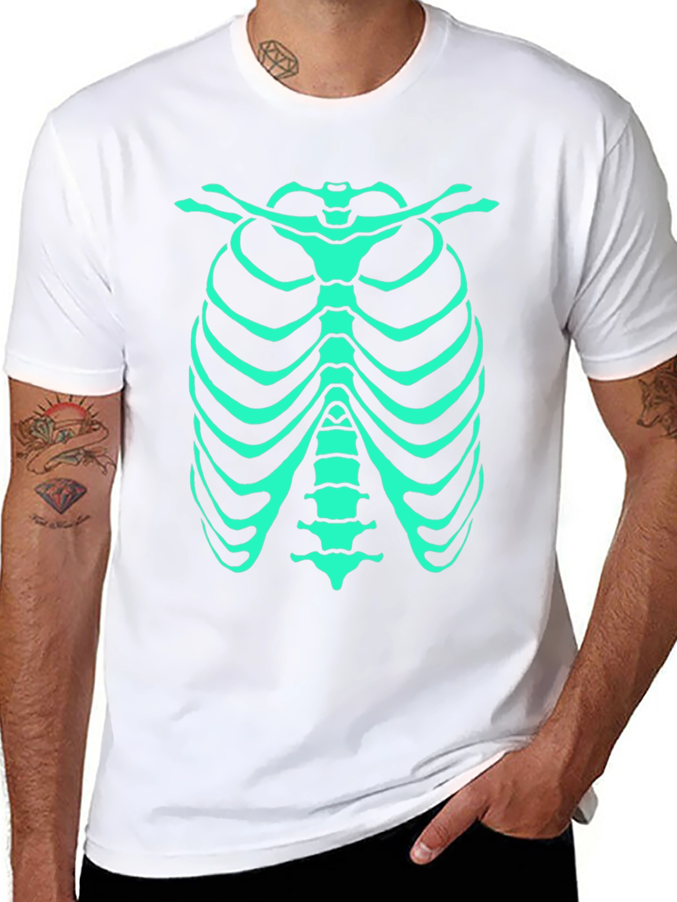 Glow-in-the-Dark Rib Cage T-Shirt