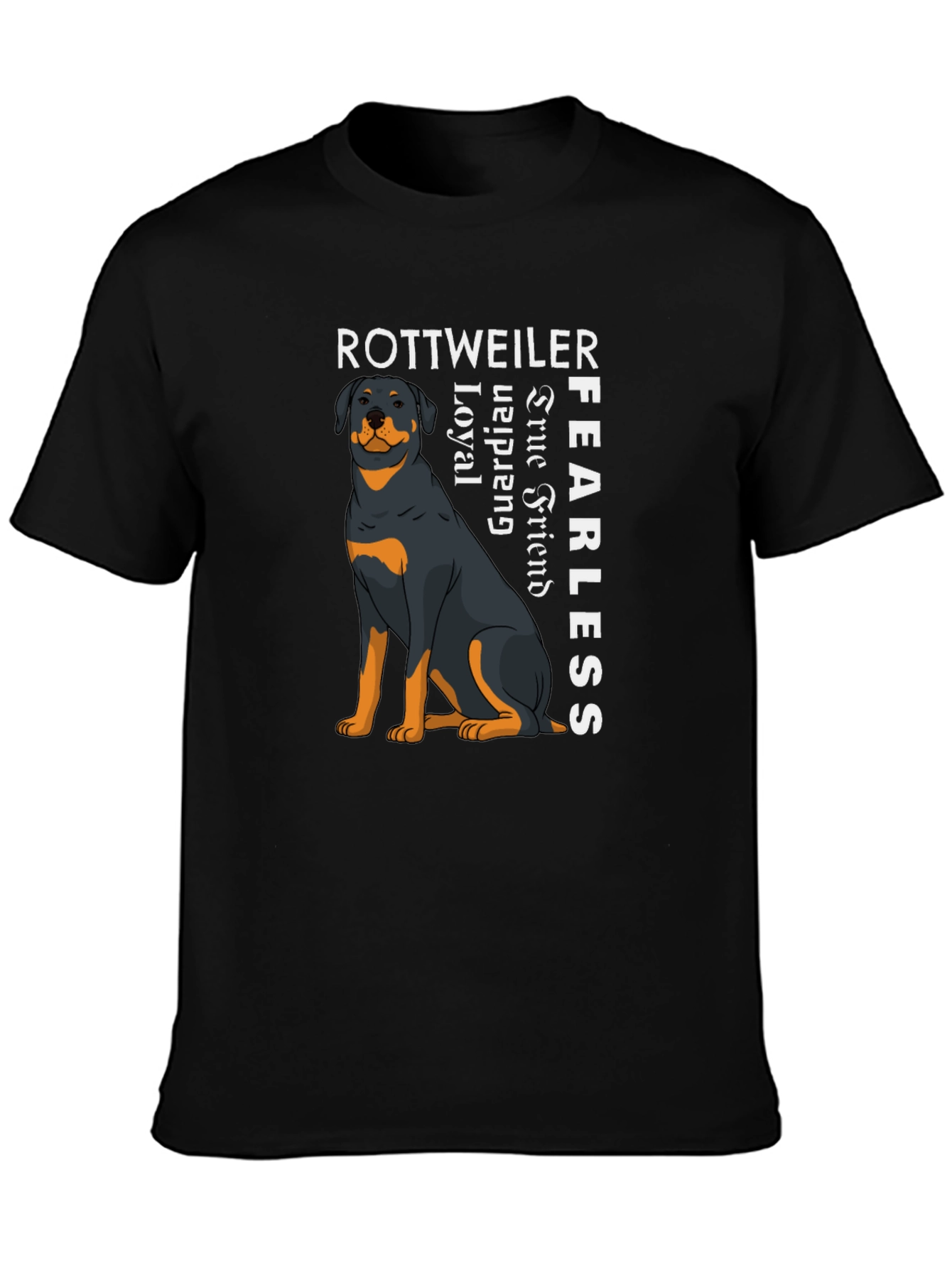 Rottweiler Dog Graphic T-Shirt - Loyal Fearless Tee