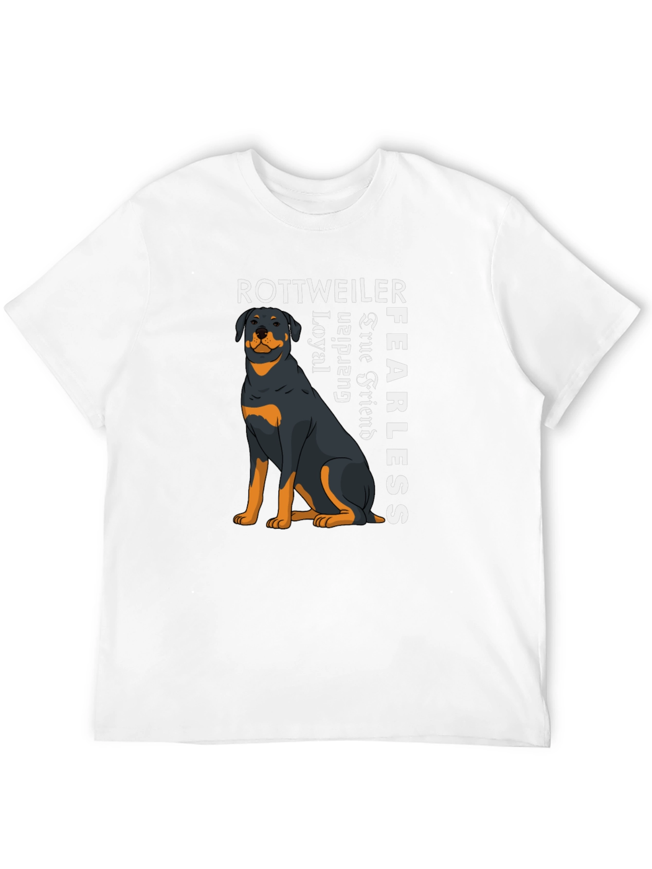 Rottweiler Dog Graphic T-Shirt - Loyal Fearless Tee