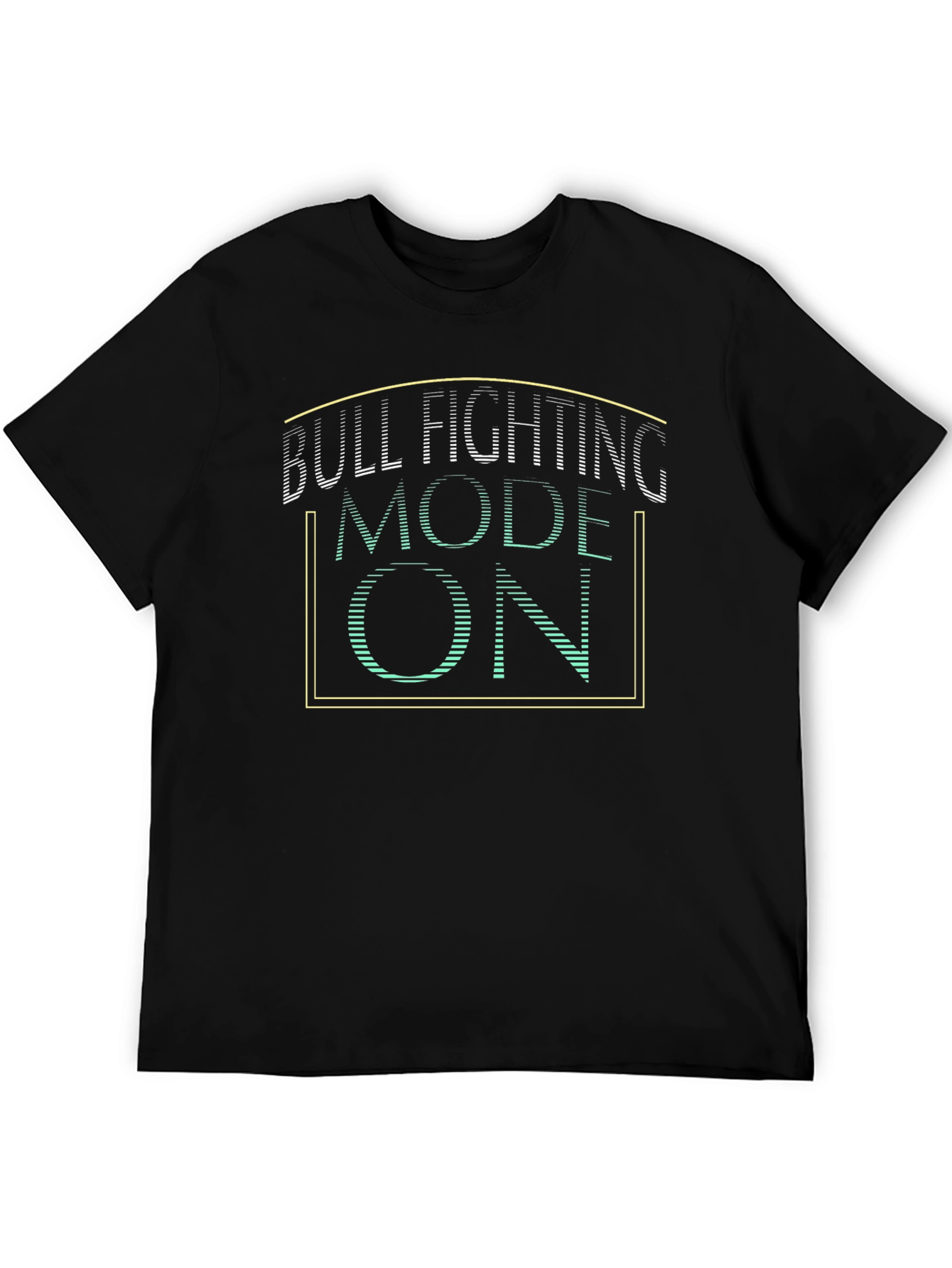 Bull Fighting Mode On Graphic Tee - Black
