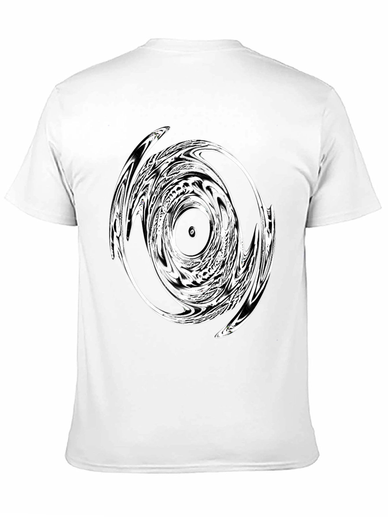 Abstract Circle Graphic Tee - Modern Black T-Shirt