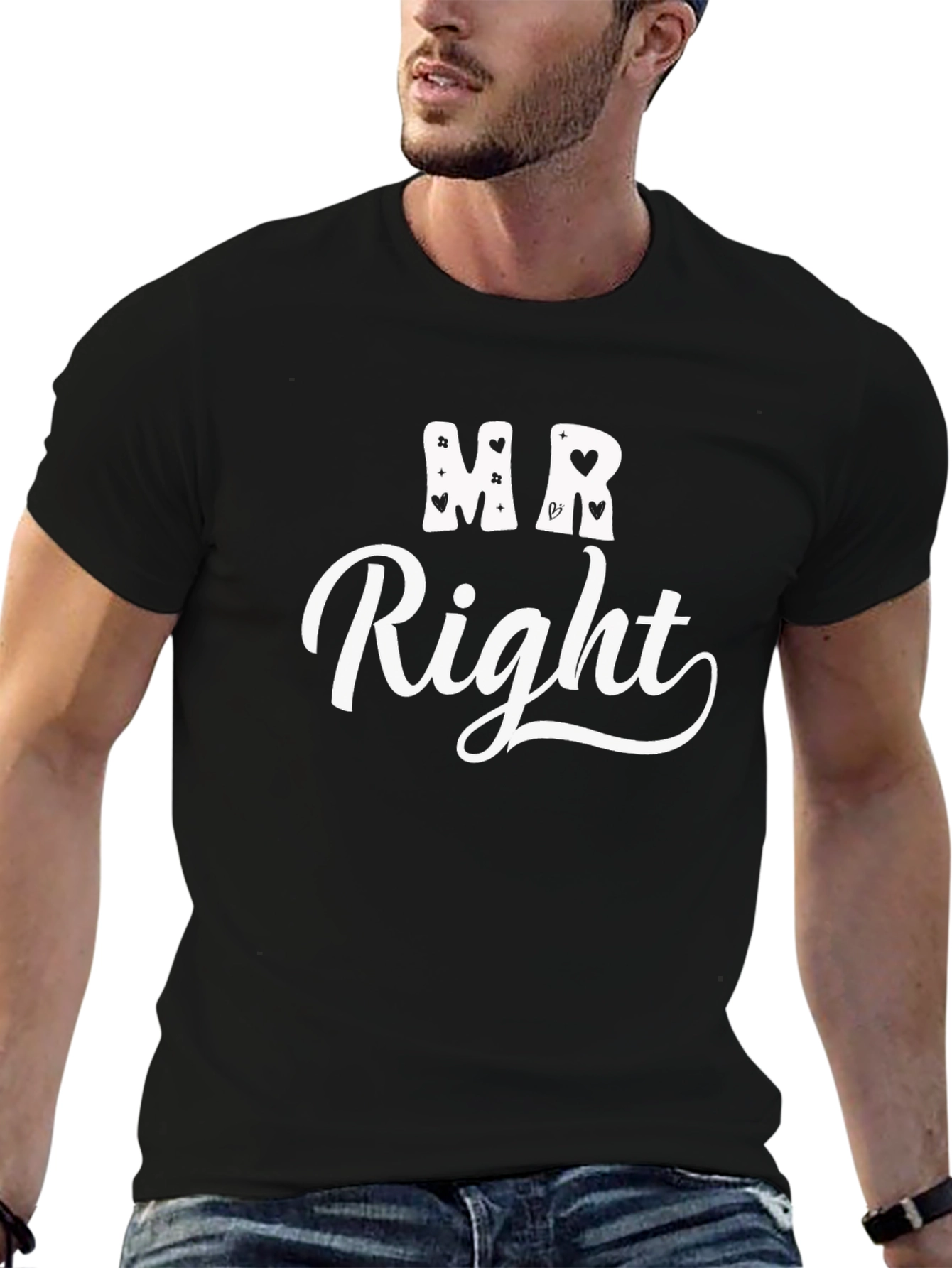 Mr. Right Graphic Tee - Black