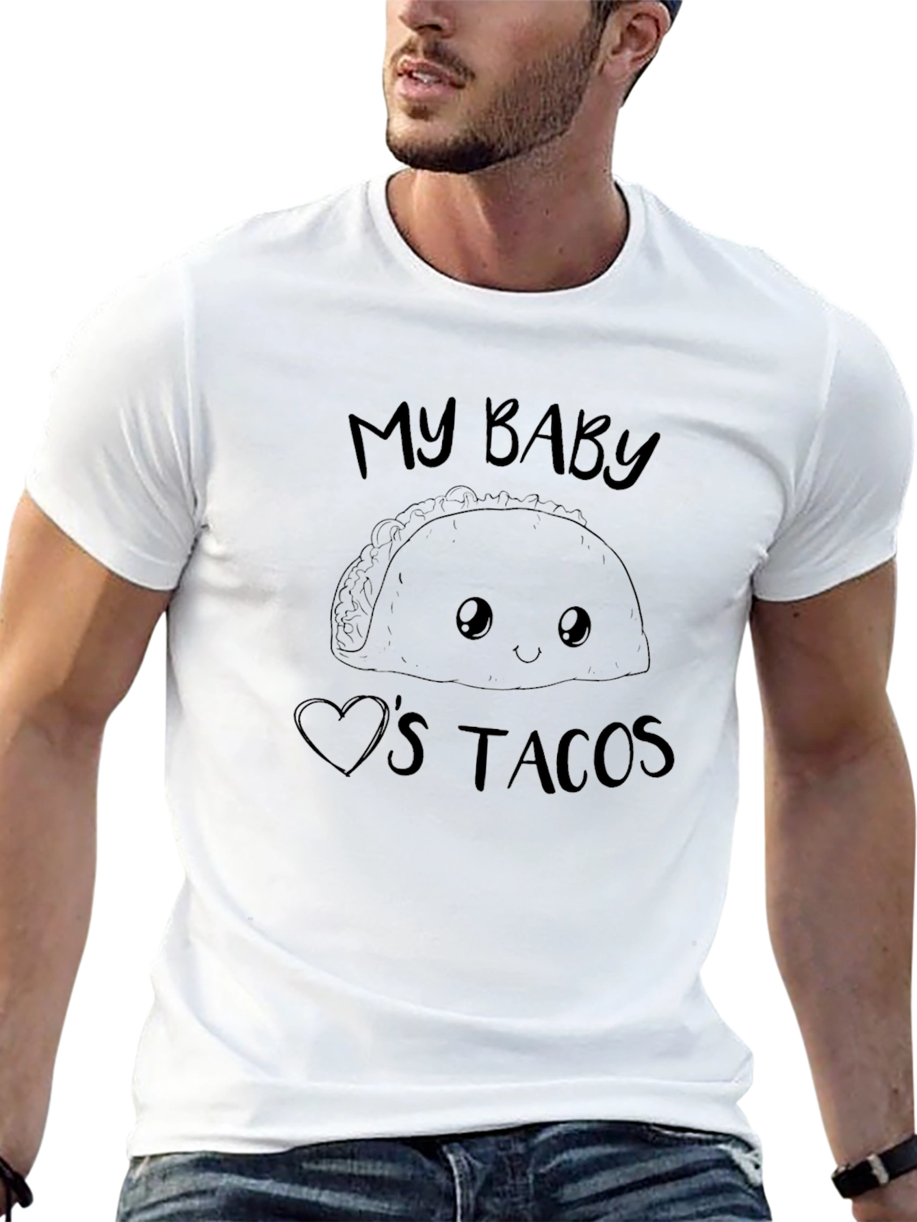 My Baby Loves Tacos Graphic Tee - Black