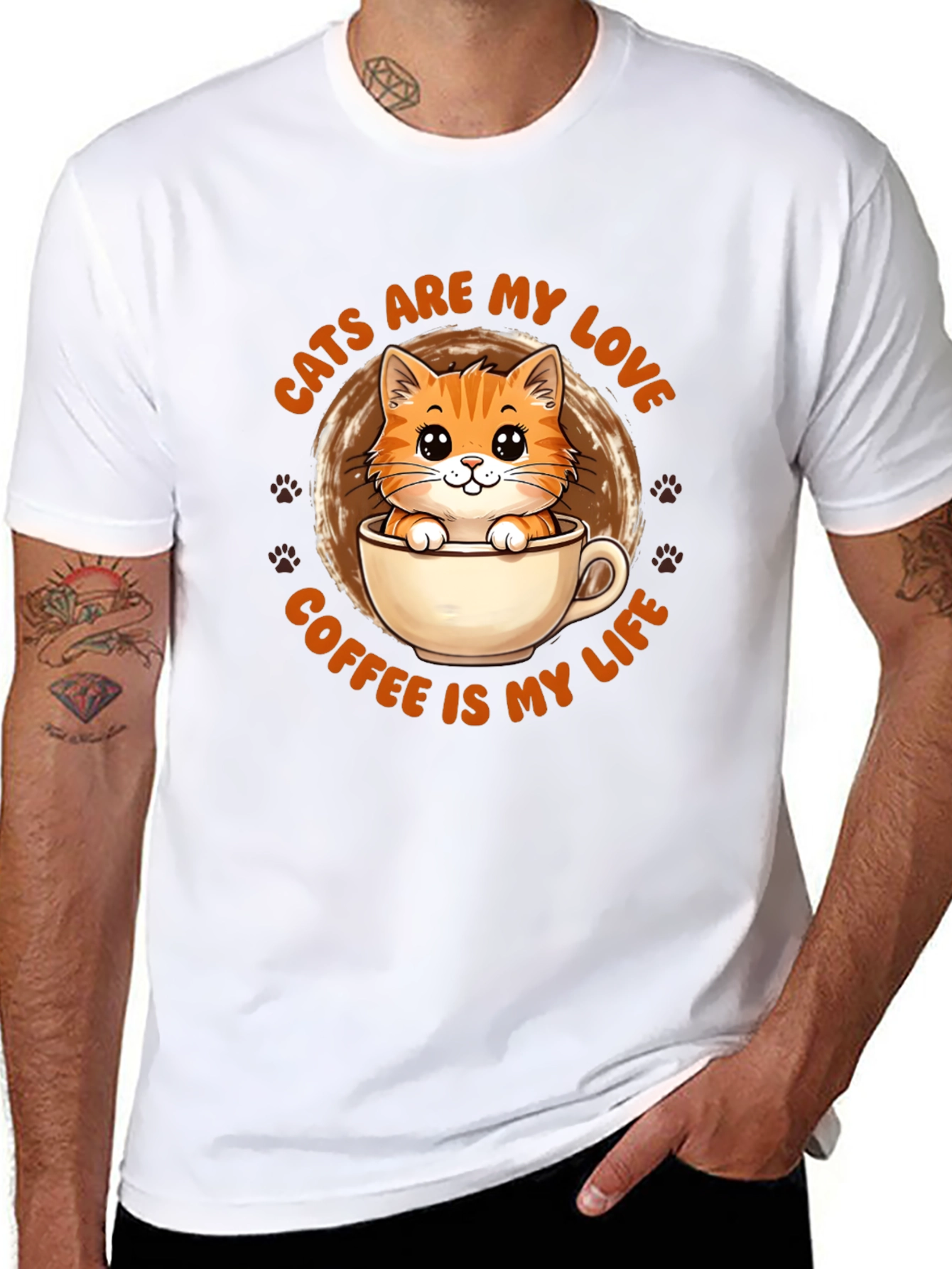 Cats Are My Love Coffee Is My Life T-Shirt