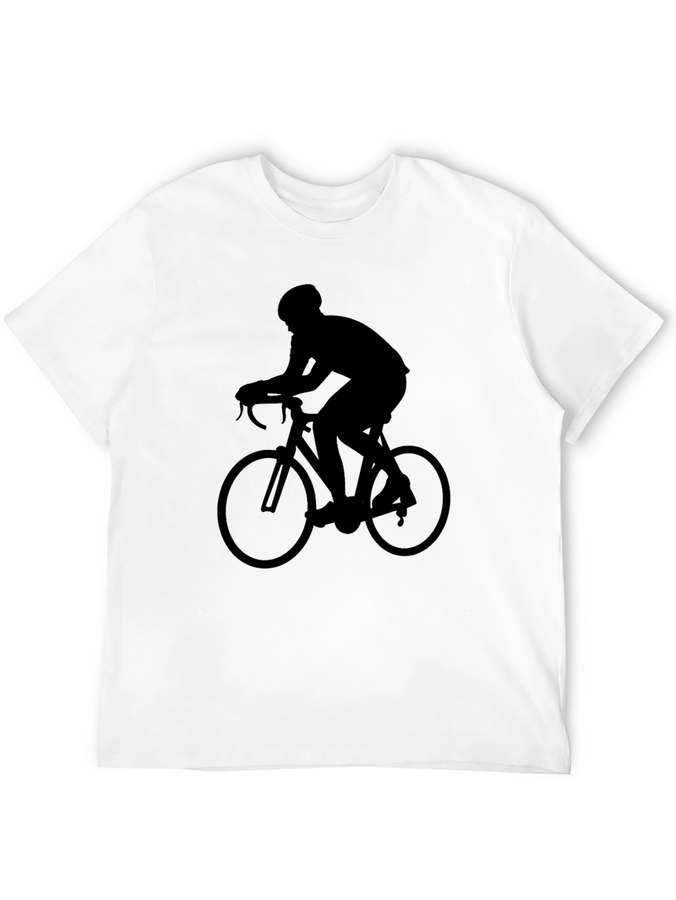 Cyclist Silhouette Graphic Tee - Black