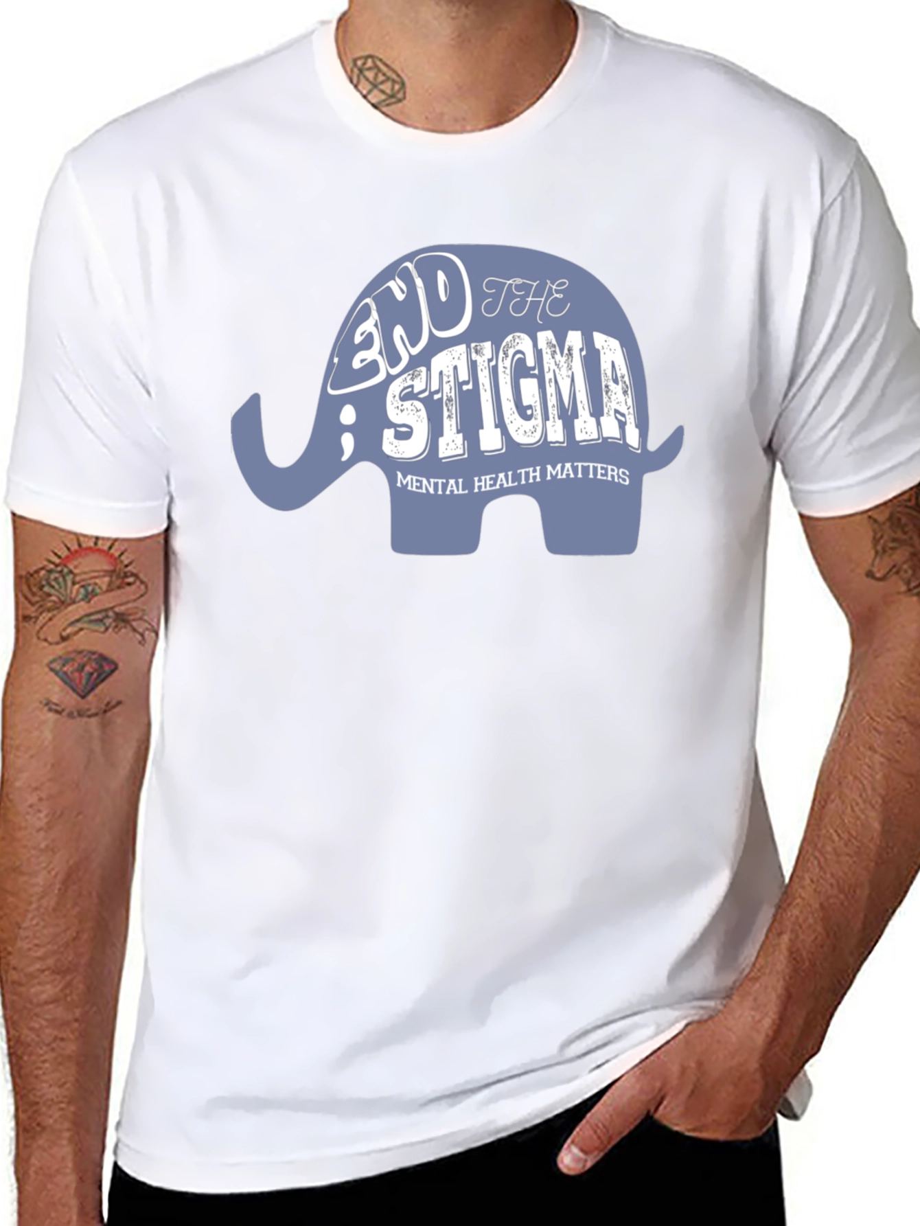 End the Stigma Mental Health Matters Graphic T-Shirt