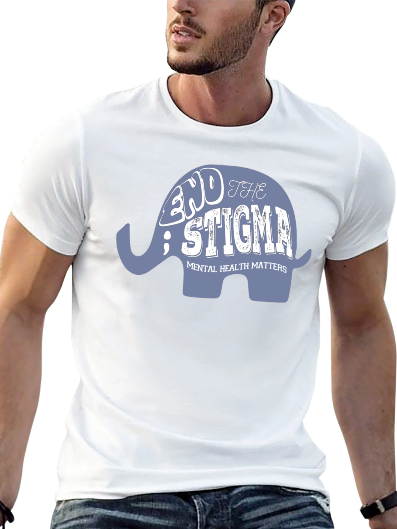 End the Stigma Mental Health Matters Graphic T-Shirt