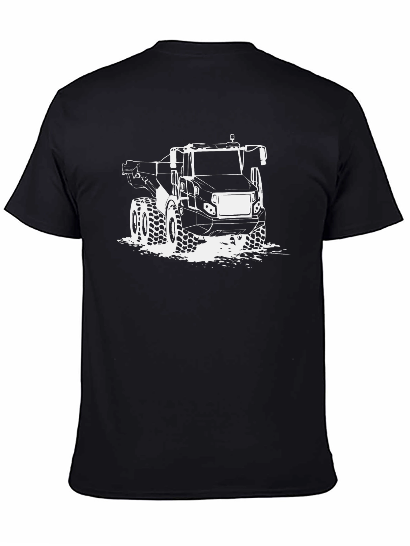 Heavy Equipment Graphic Tee - Black Cotton Blend
