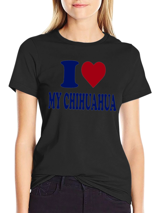 I Heart My Chihuahua Black T-Shirt