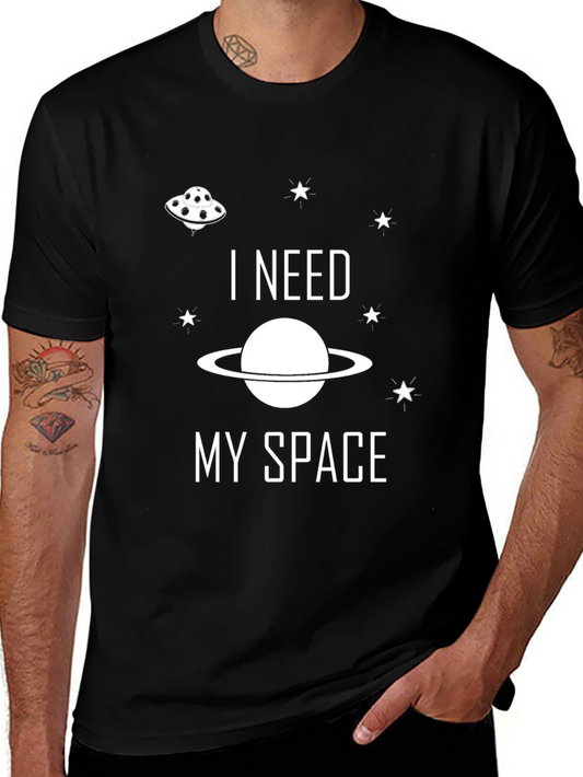 I Need My Space Graphic Tee - Black