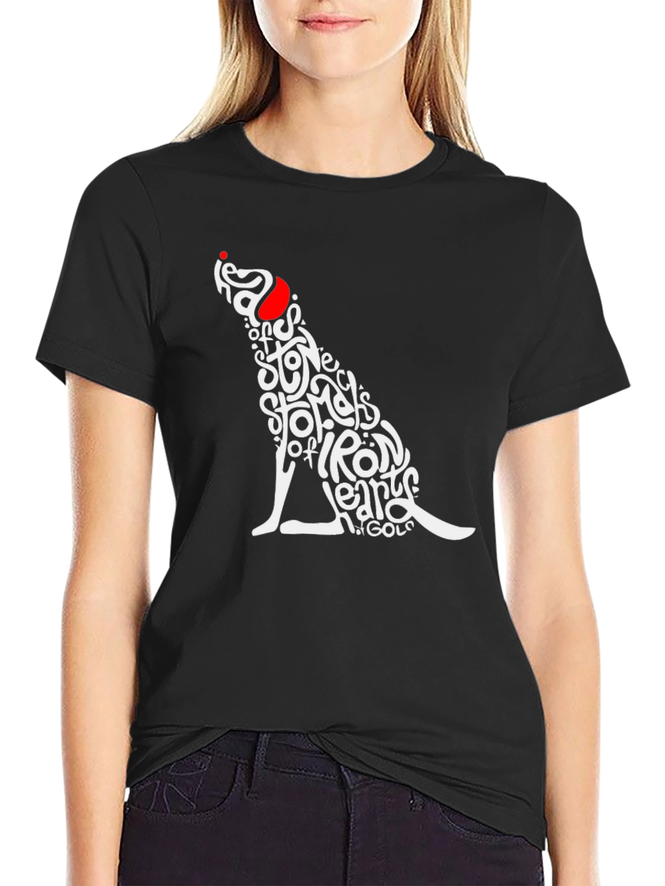 Stylish Graphic Tee - Dog Word Art Design