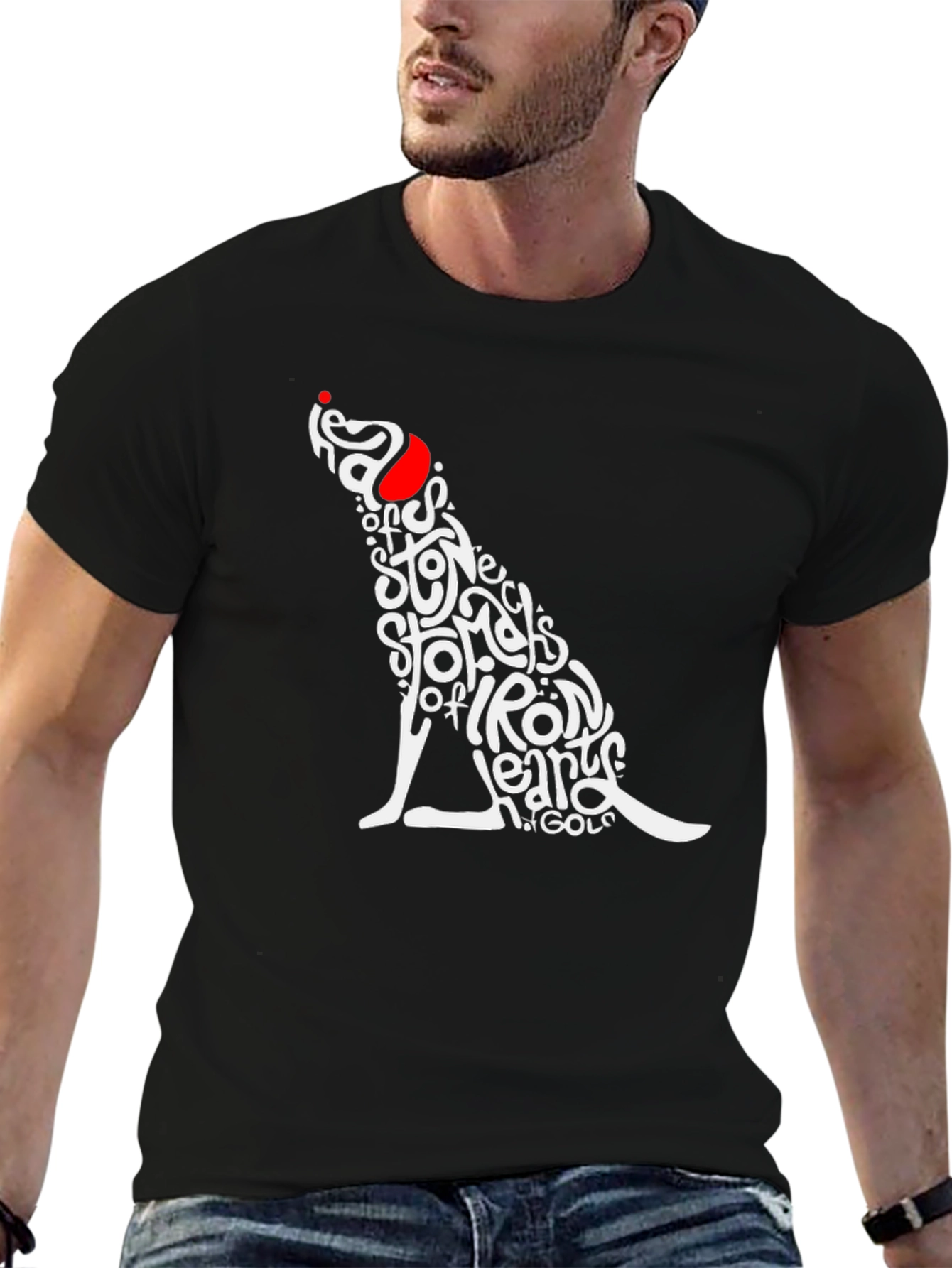 Stylish Graphic Tee - Dog Word Art Design