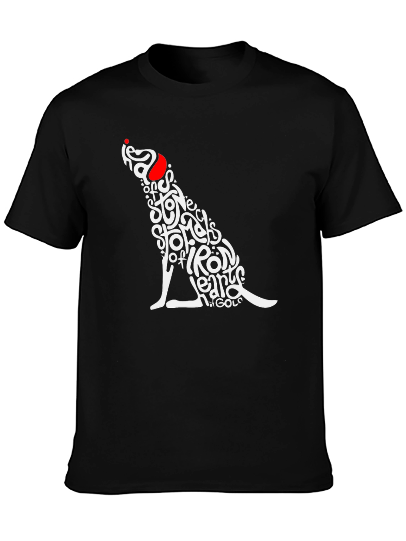 Stylish Graphic Tee - Dog Word Art Design