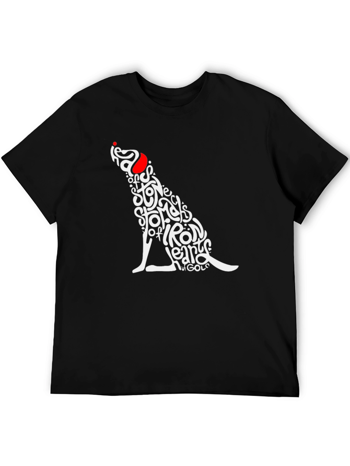 Stylish Graphic Tee - Dog Word Art Design