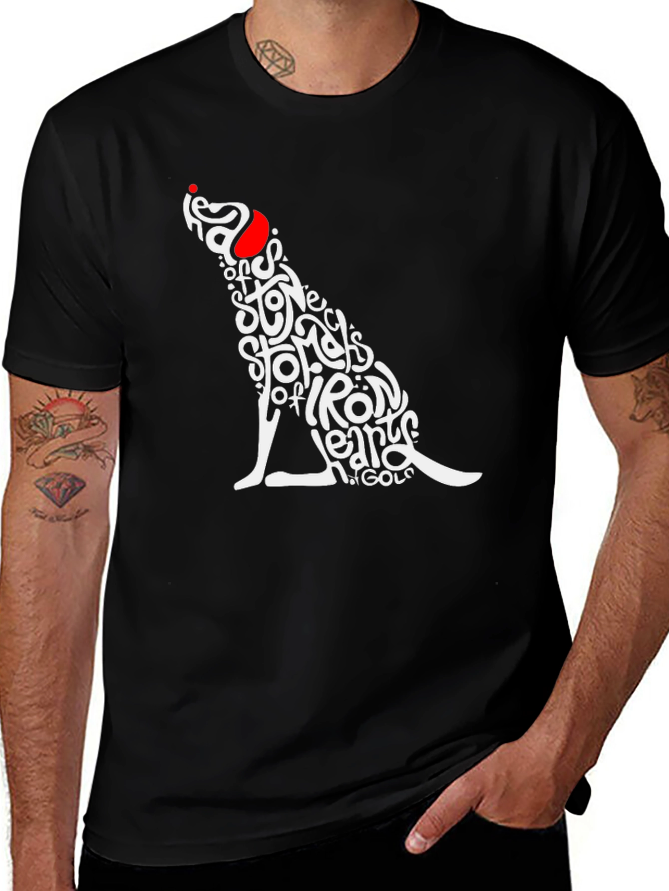 Stylish Graphic Tee - Dog Word Art Design