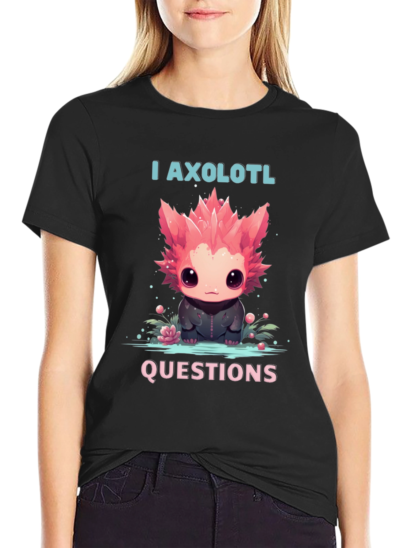 I Axolotl Questions T-Shirt - Cute Animal Tee