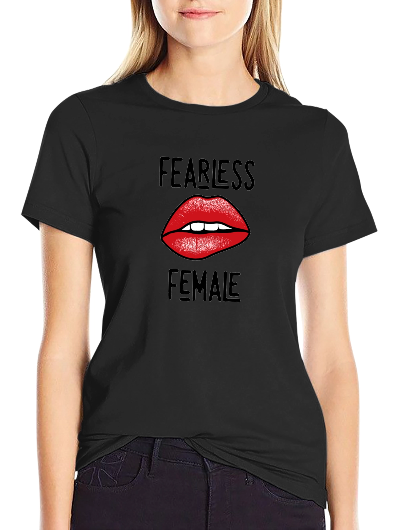 Fearless Female Graphic Tee - Black