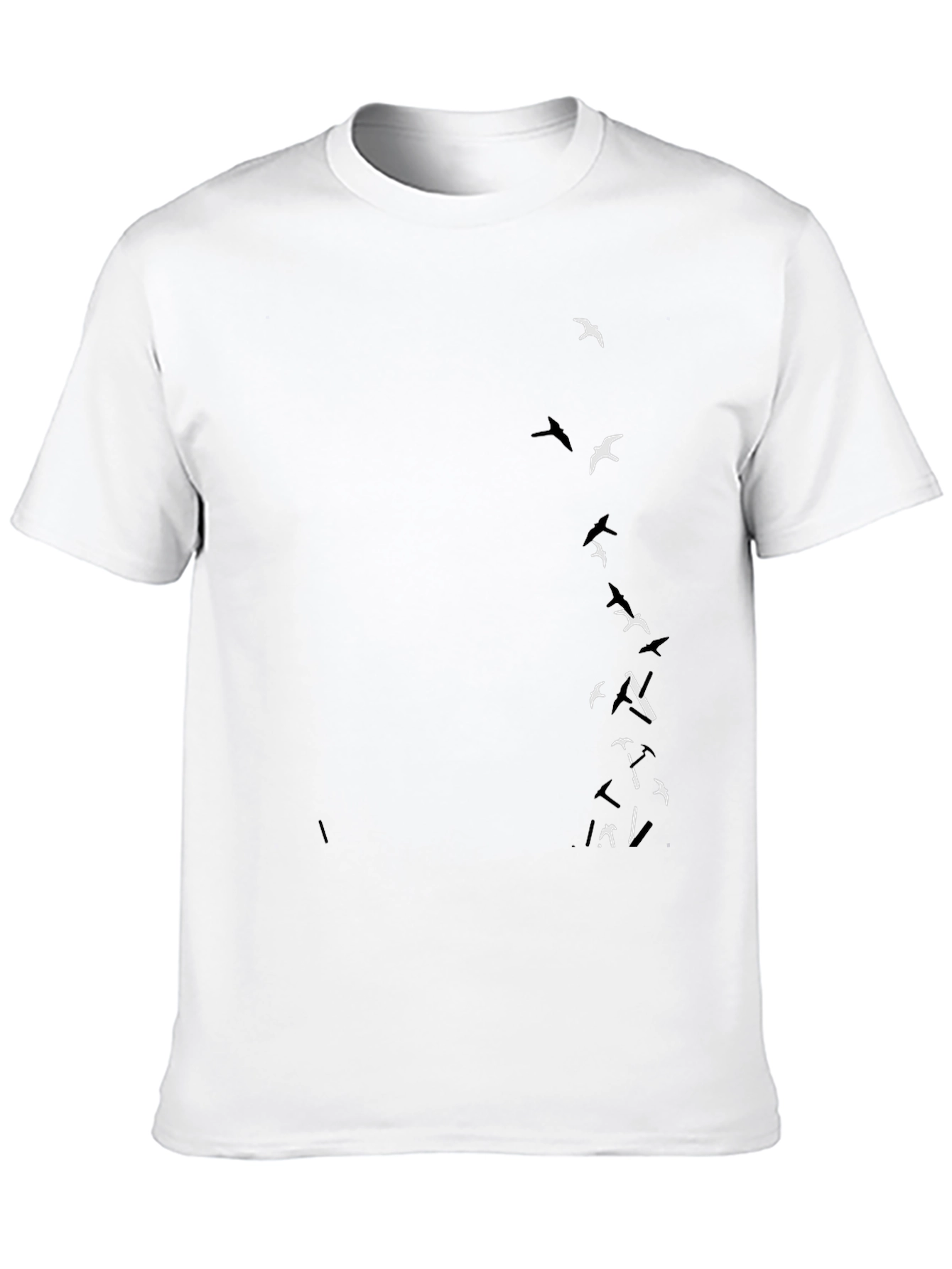Black T-Shirt with Bird Graphic