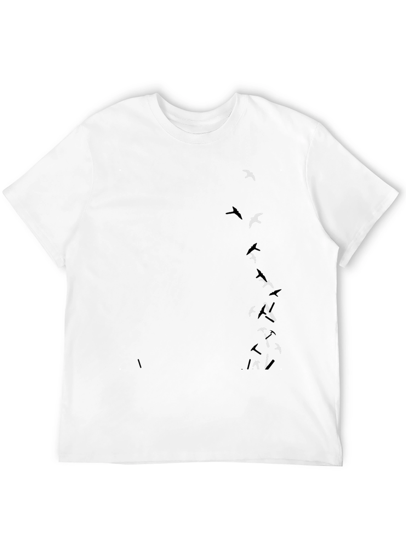 Black T-Shirt with Bird Graphic