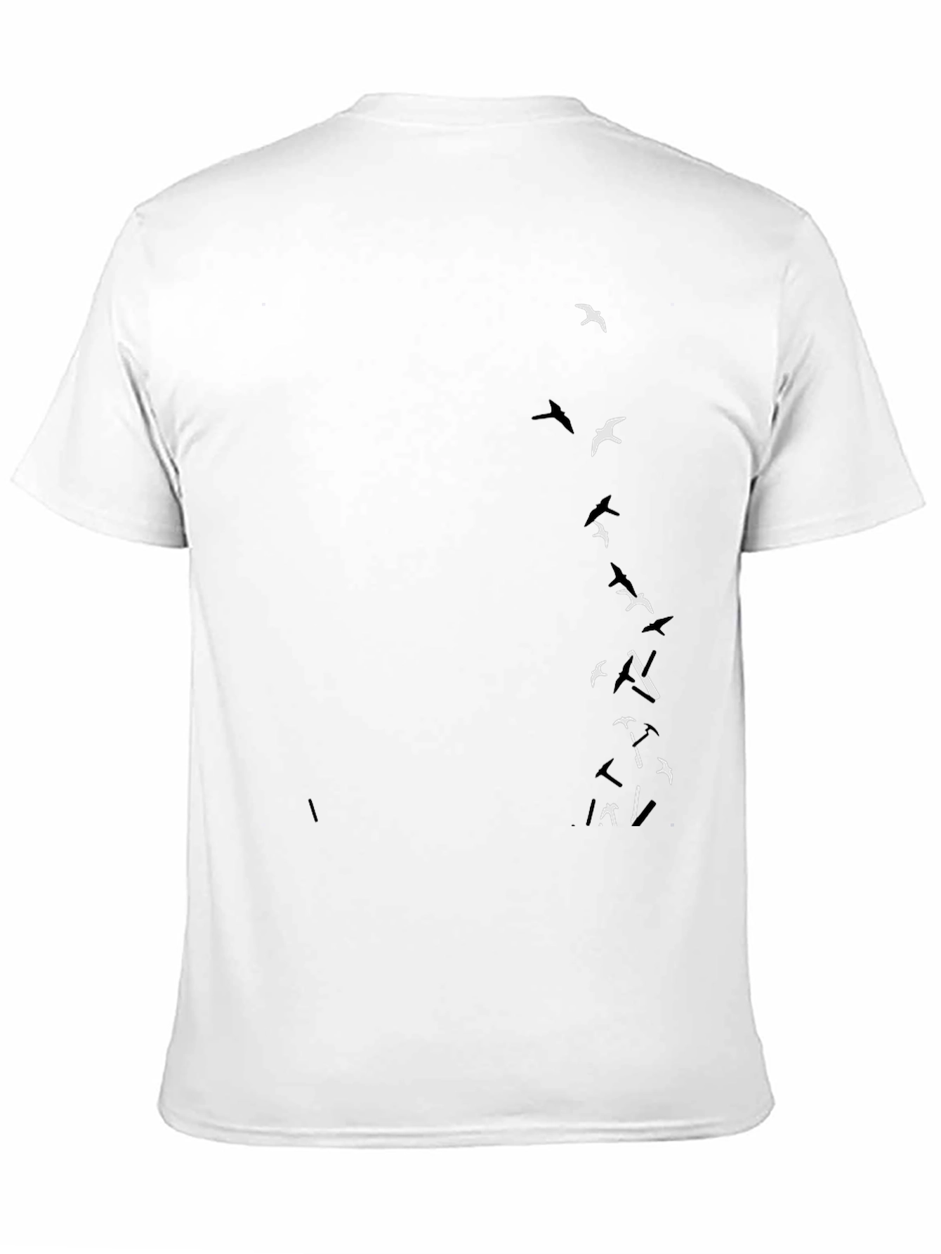 Black T-Shirt with Bird Graphic