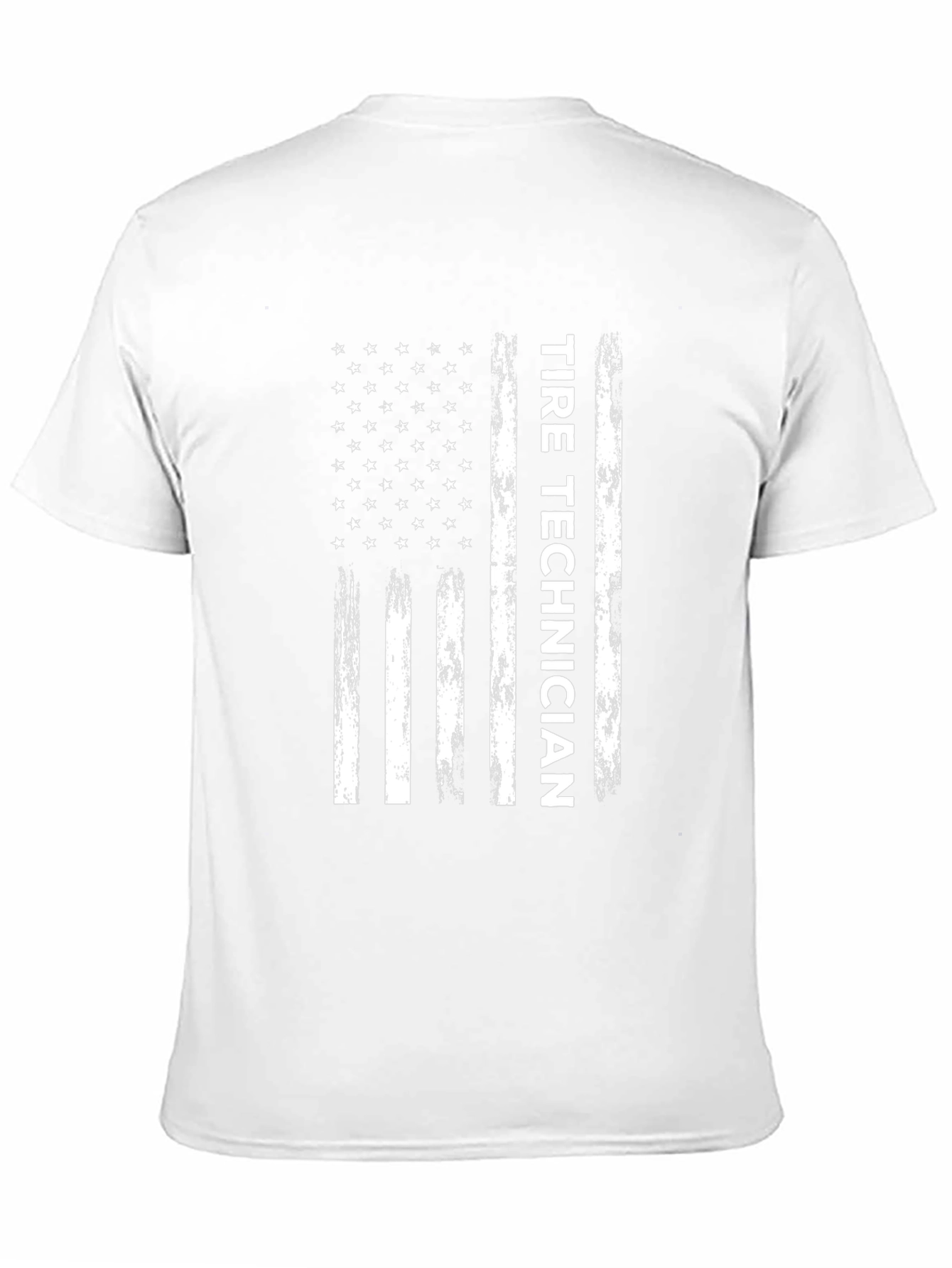 Tire Technician American Flag Graphic Tee - Black Cotton