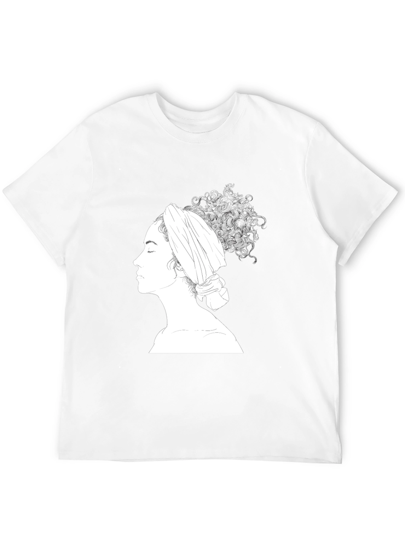 Elegant Woman Graphic Tee - Artistic Black T-Shirt