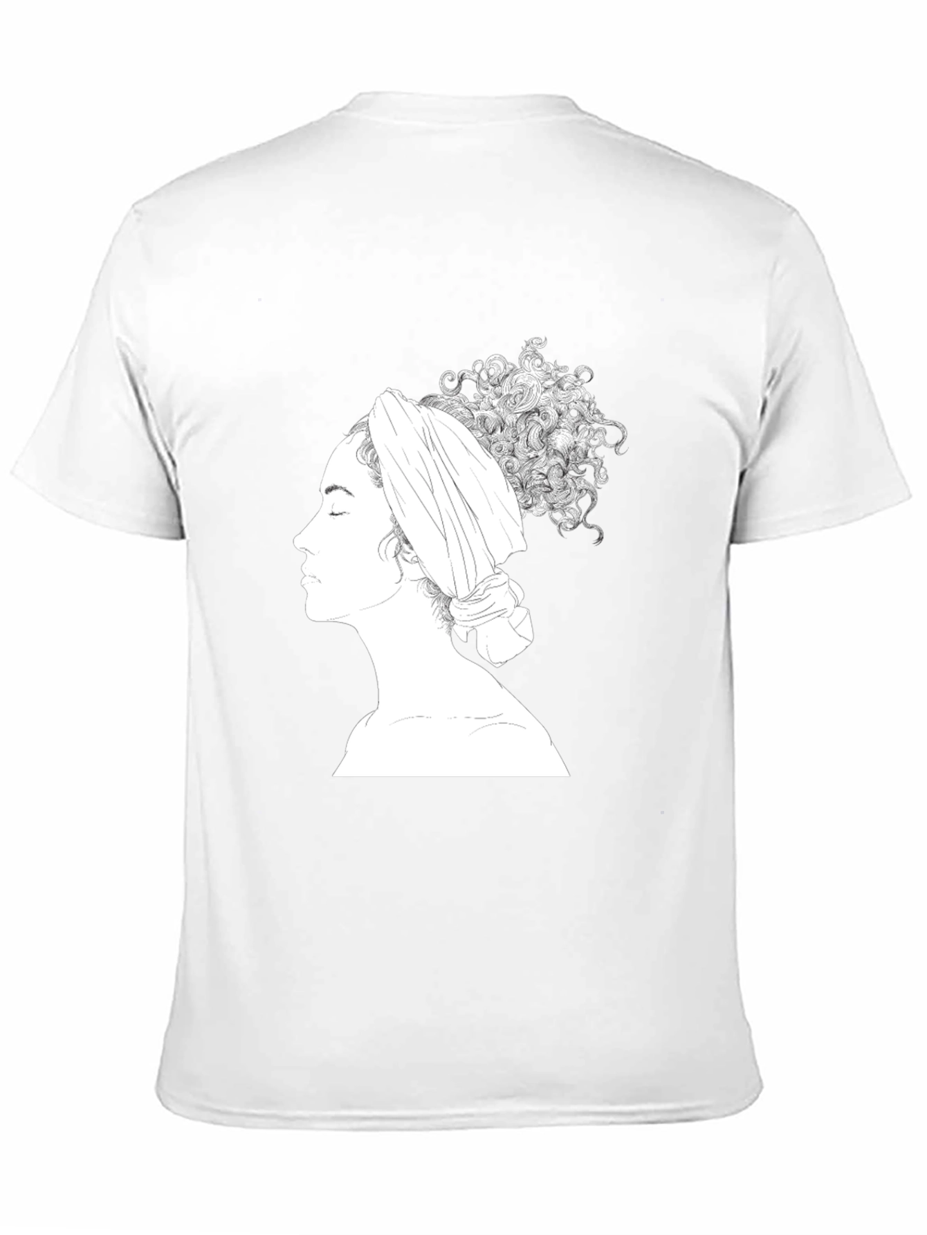Elegant Woman Graphic Tee - Artistic Black T-Shirt