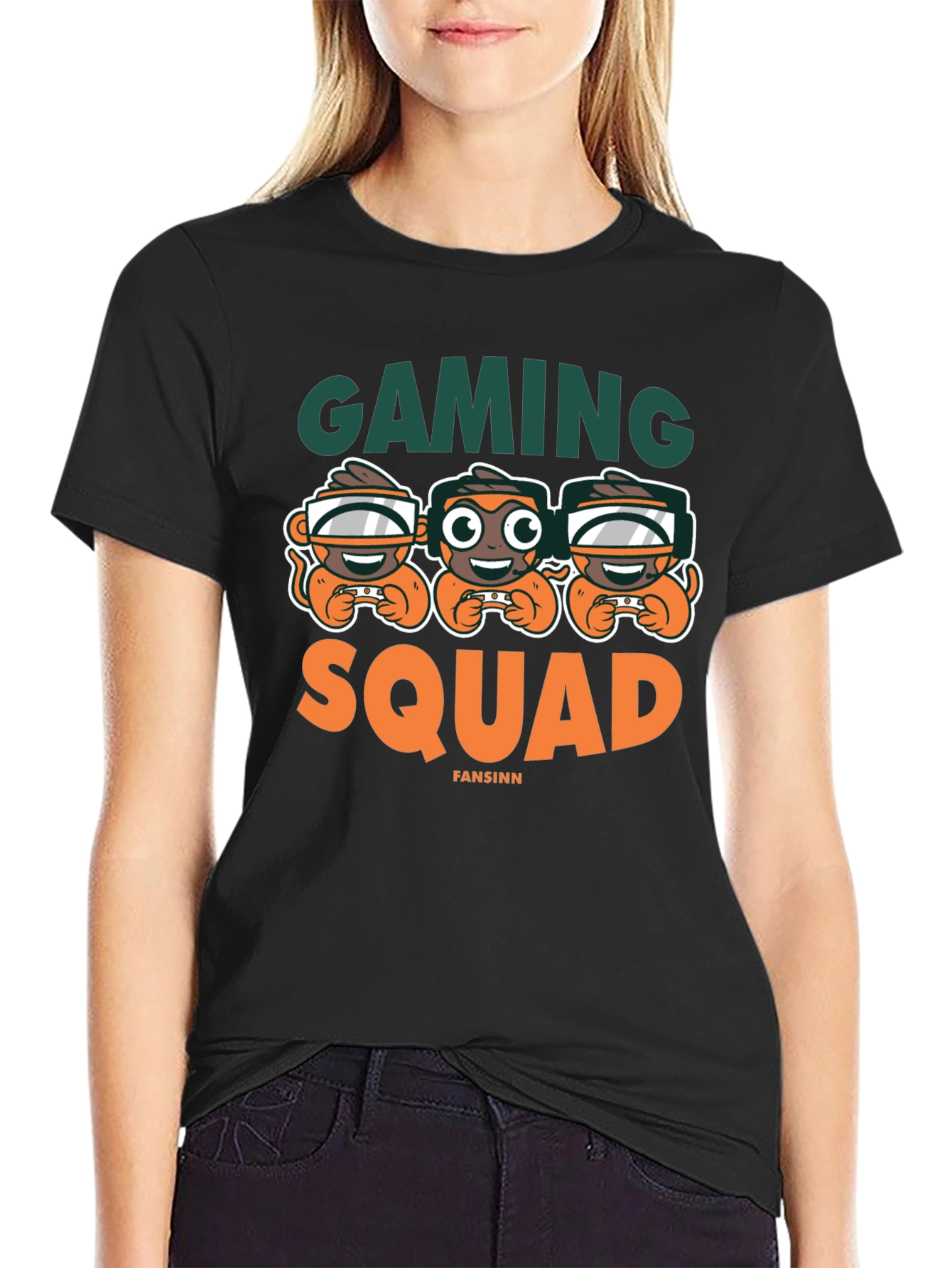 Gaming Squad Graphic Tee - Black Unisex Shirt
