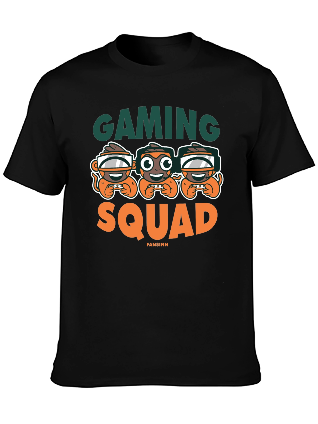 Gaming Squad Graphic Tee - Black Unisex Shirt