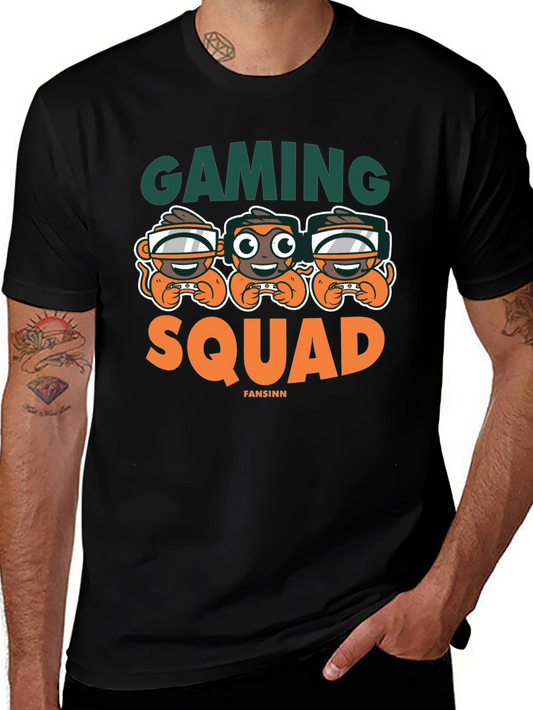 Gaming Squad Graphic Tee - Black Unisex Shirt
