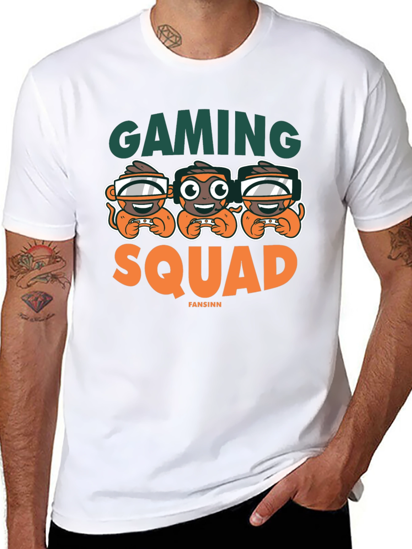 Gaming Squad Graphic Tee - Black Unisex Shirt