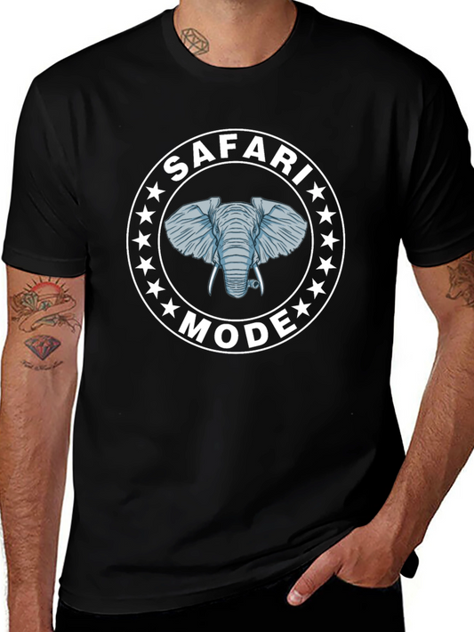 Safari Mode Elephant Graphic Tee - Unisex
