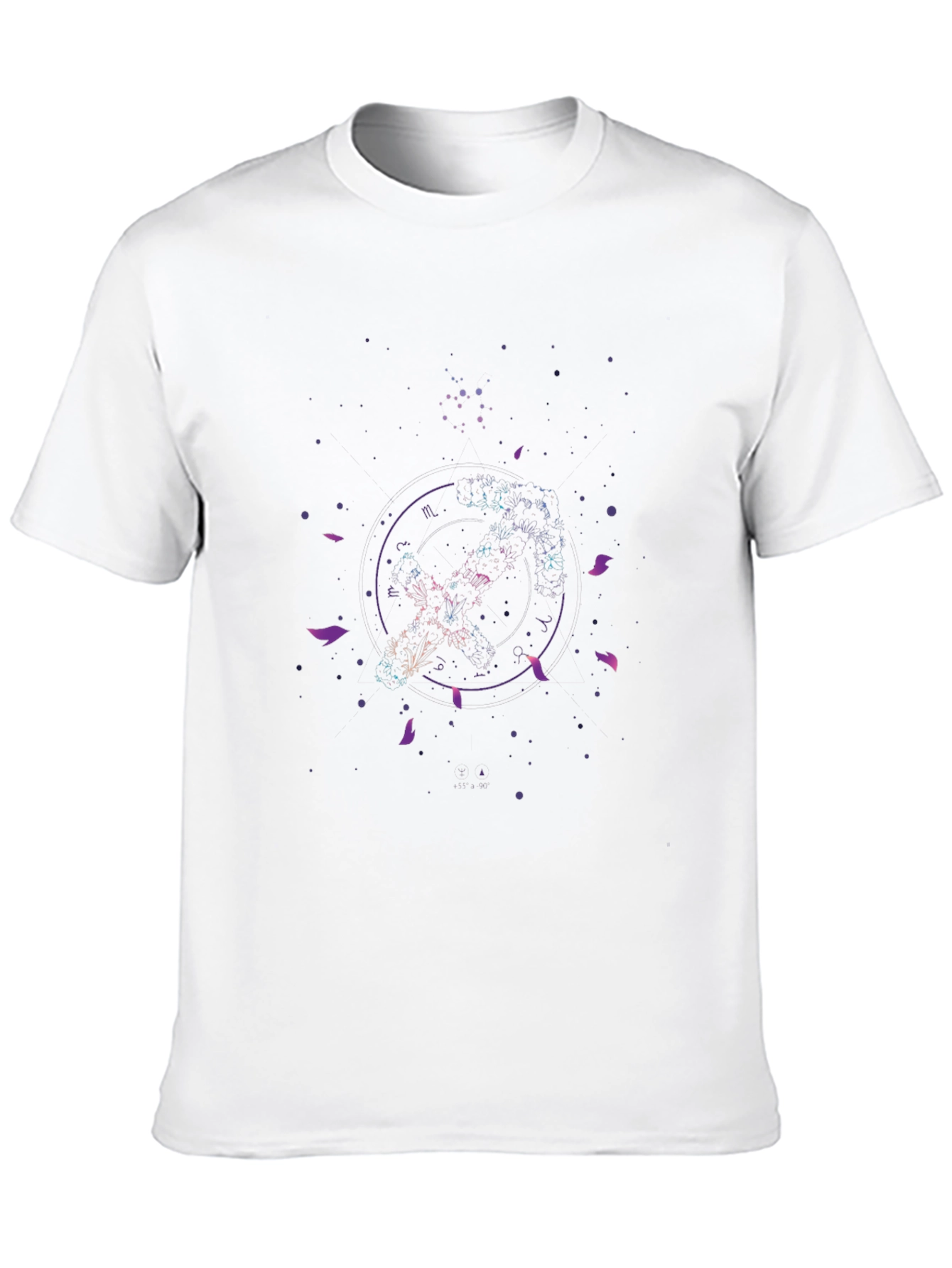 Abstract Galaxy Graphic Black Tee