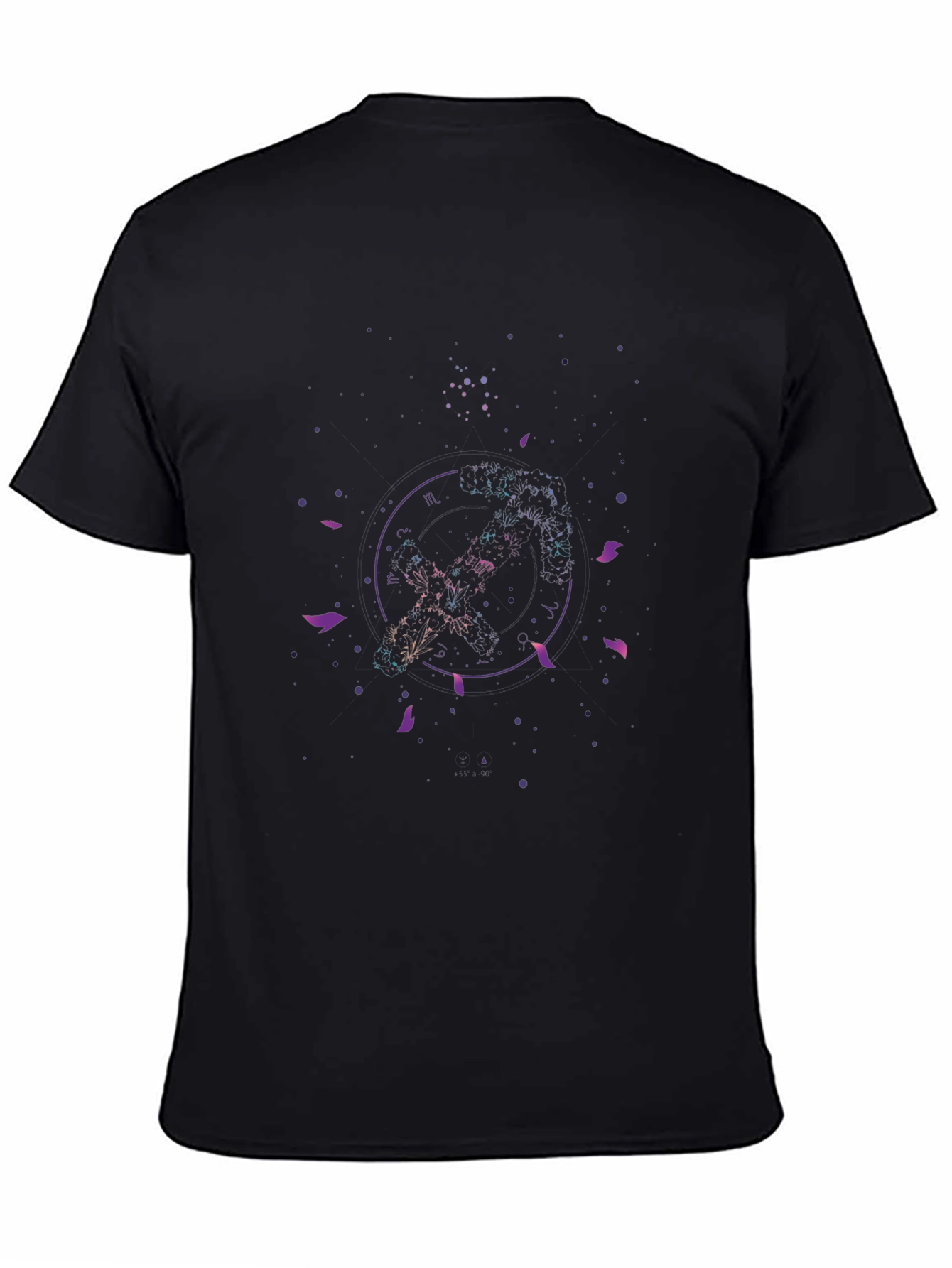 Abstract Galaxy Graphic Black Tee