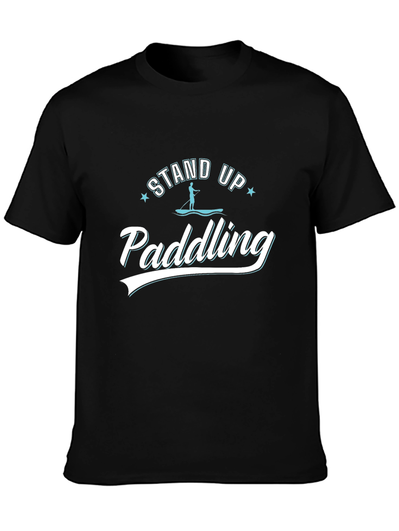 Stand Up Paddling Black T-Shirt