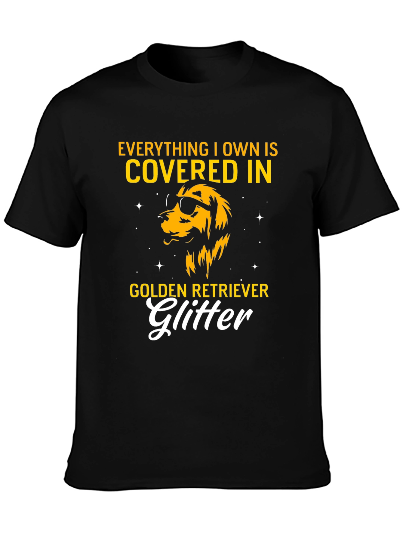 Golden Retriever Glitter T-Shirt