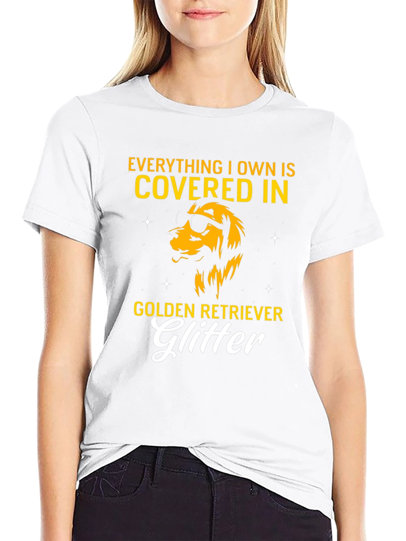 Golden Retriever Glitter T-Shirt