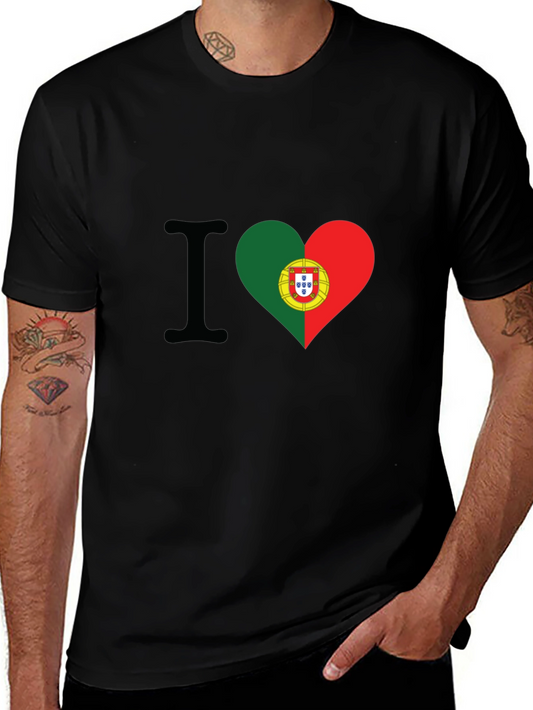 Portugal Flag Heart T-Shirt - I Love Portugal Tee