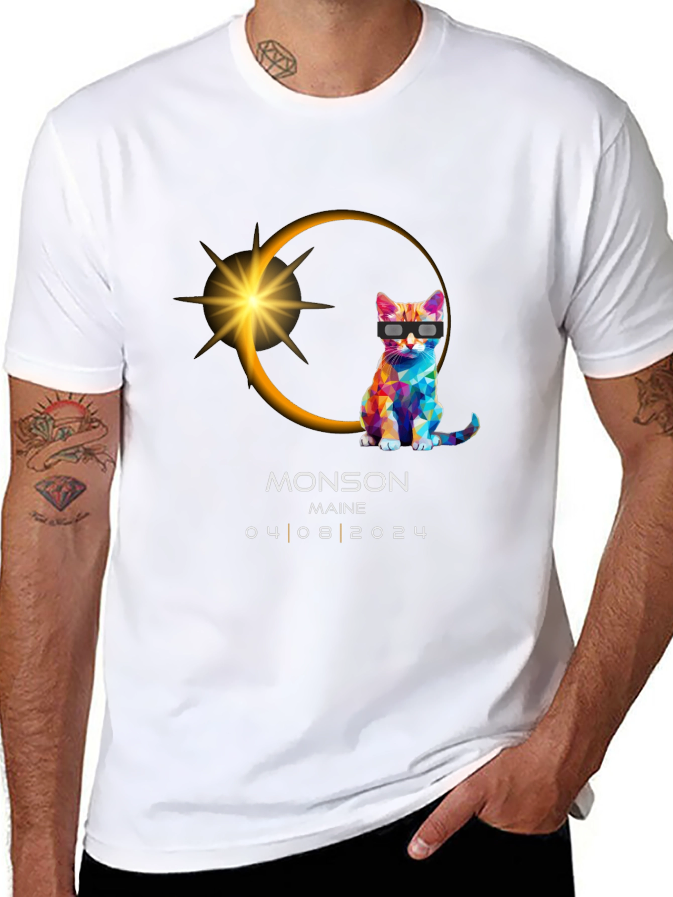 Monson Maine Eclipse Cat T-Shirt 04/08/2024