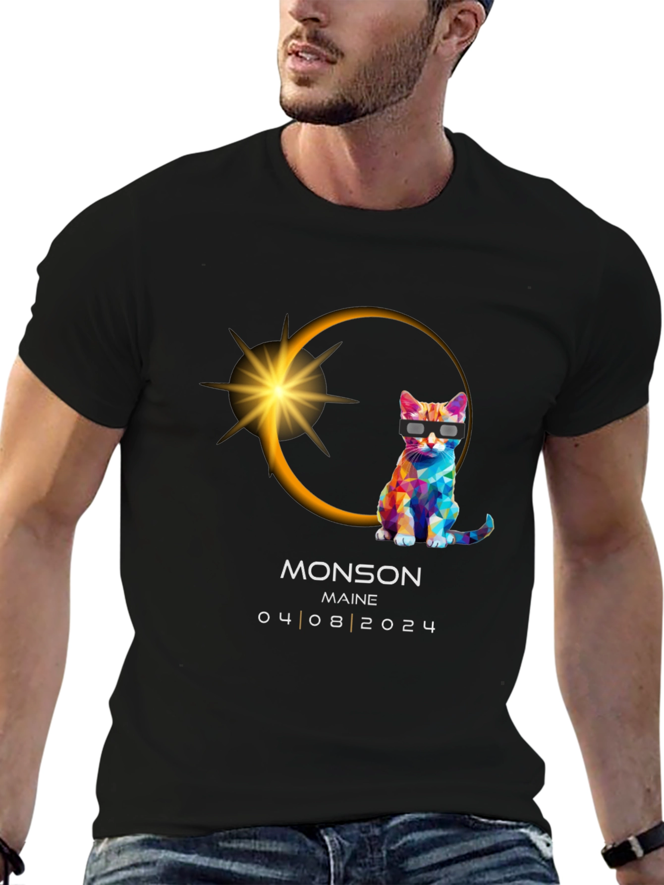 Monson Maine Eclipse Cat T-Shirt 04/08/2024
