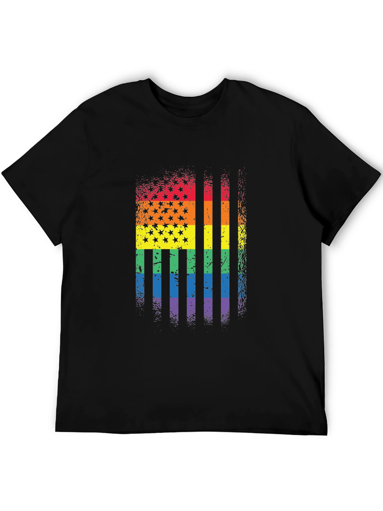 Rainbow Flag Stars Stripes T-Shirt