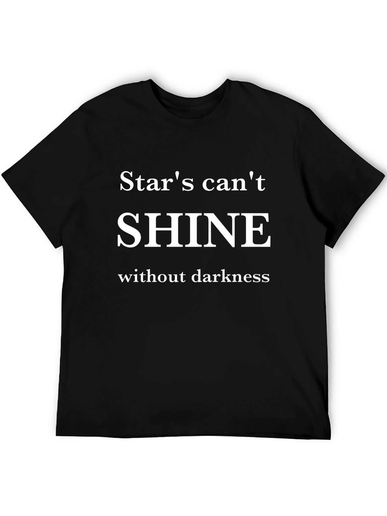 Inspirational Star Shine Black Graphic T-Shirt