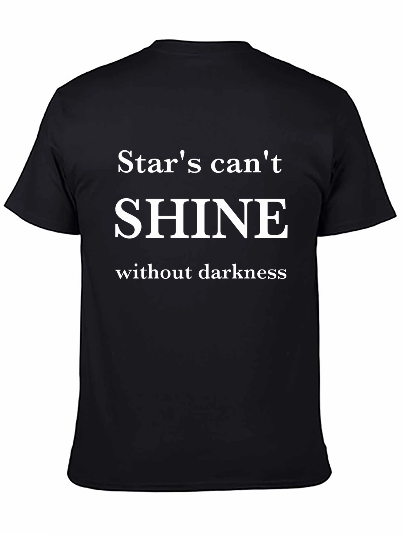 Inspirational Star Shine Black Graphic T-Shirt