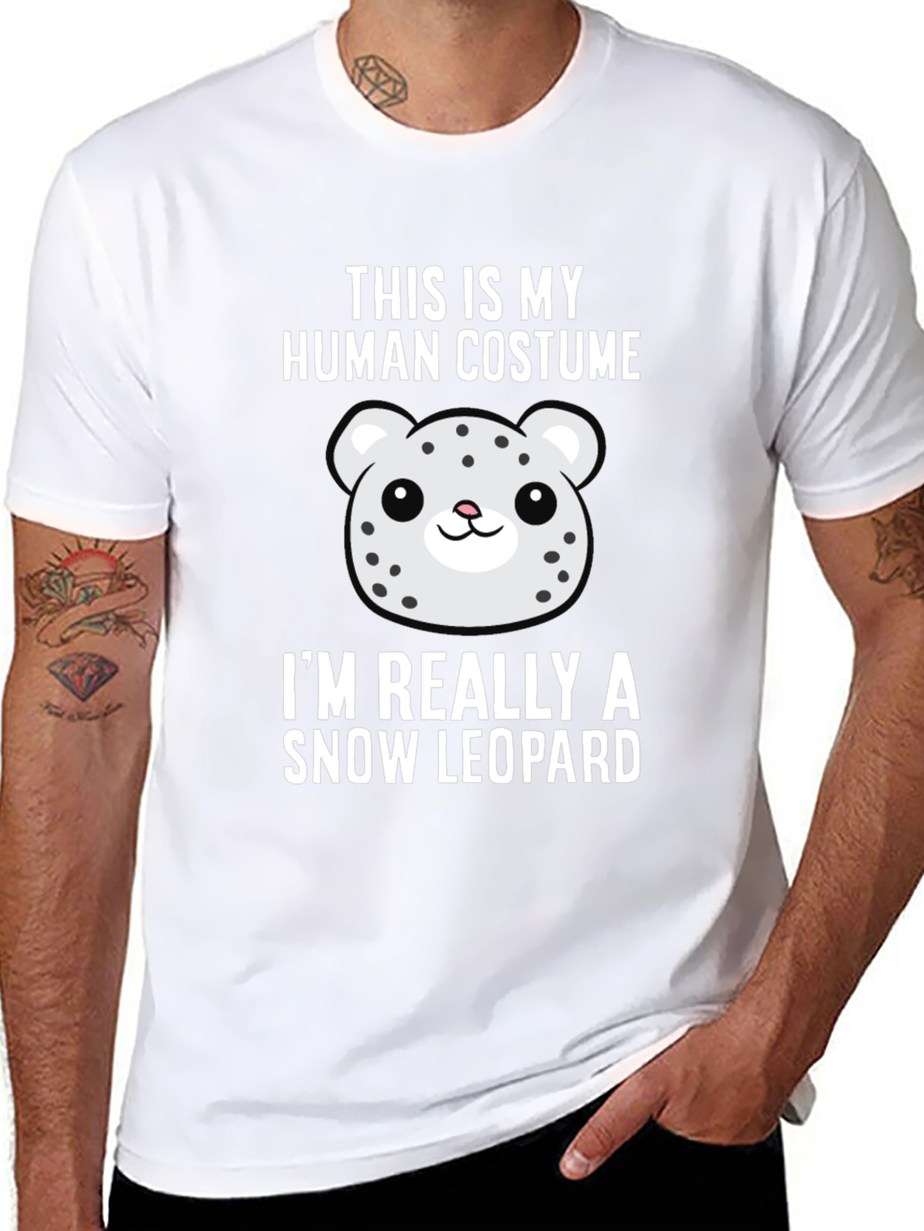 Human Costume Snow Leopard Tee