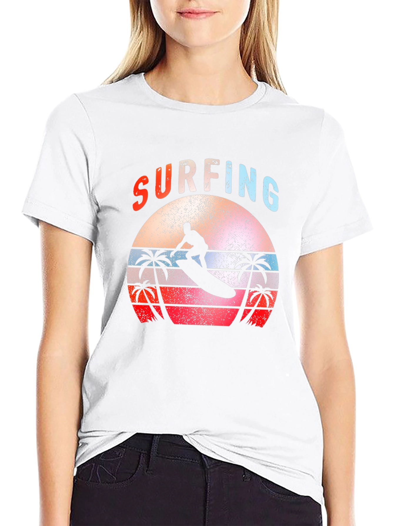 Retro Surfing Sunset T-Shirt