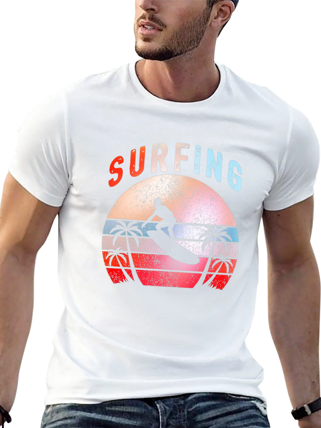 Retro Surfing Sunset T-Shirt