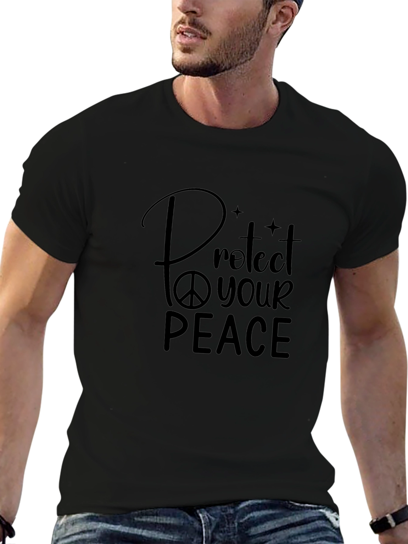 Protect Your Peace Graphic Tee - Black T-Shirt