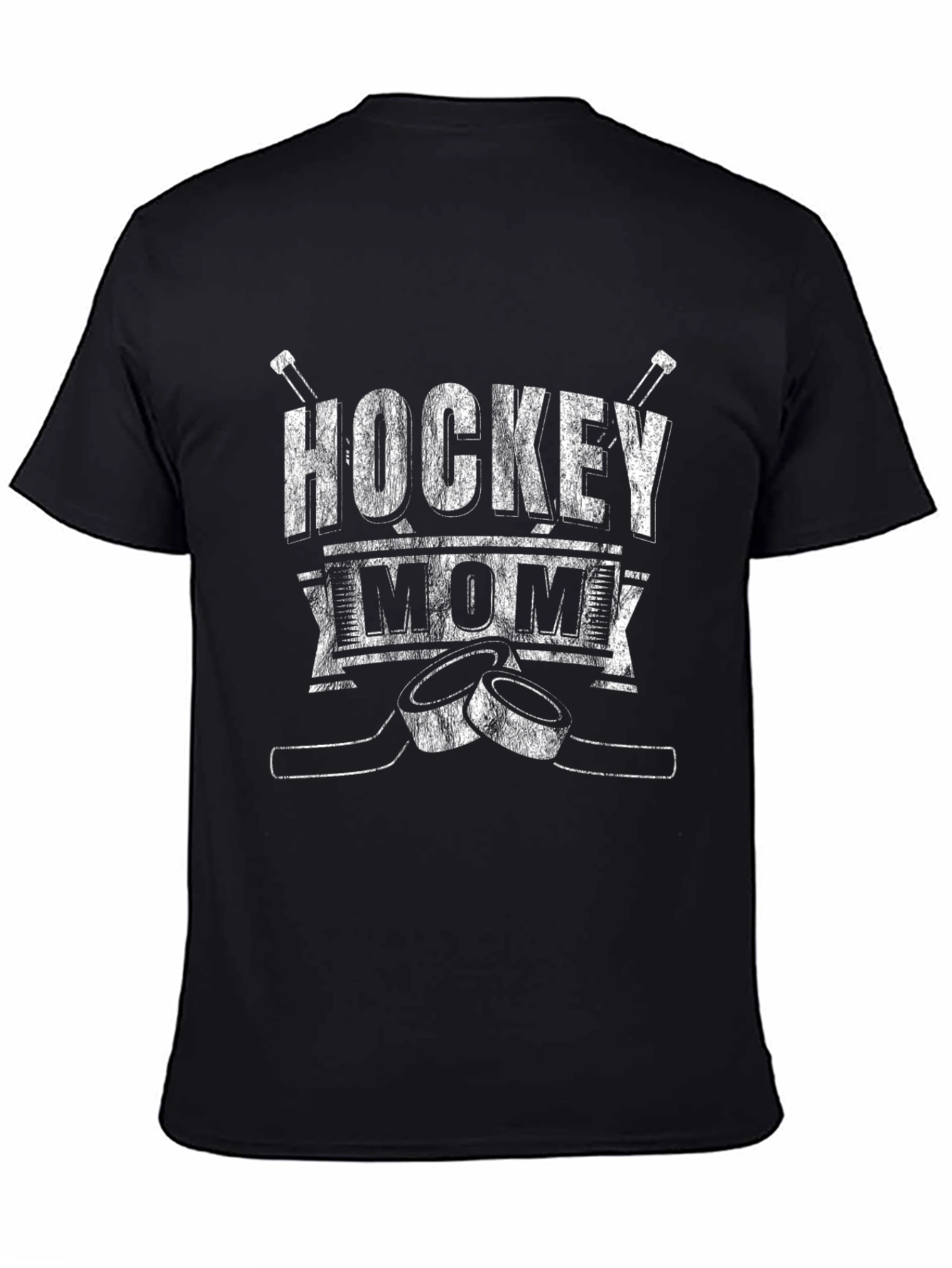 Hockey Mom Graphic Tee - Black Cotton T-Shirt
