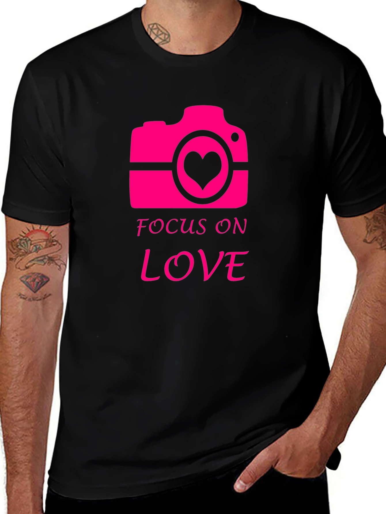 Focus on Love Camera Graphic T-Shirt