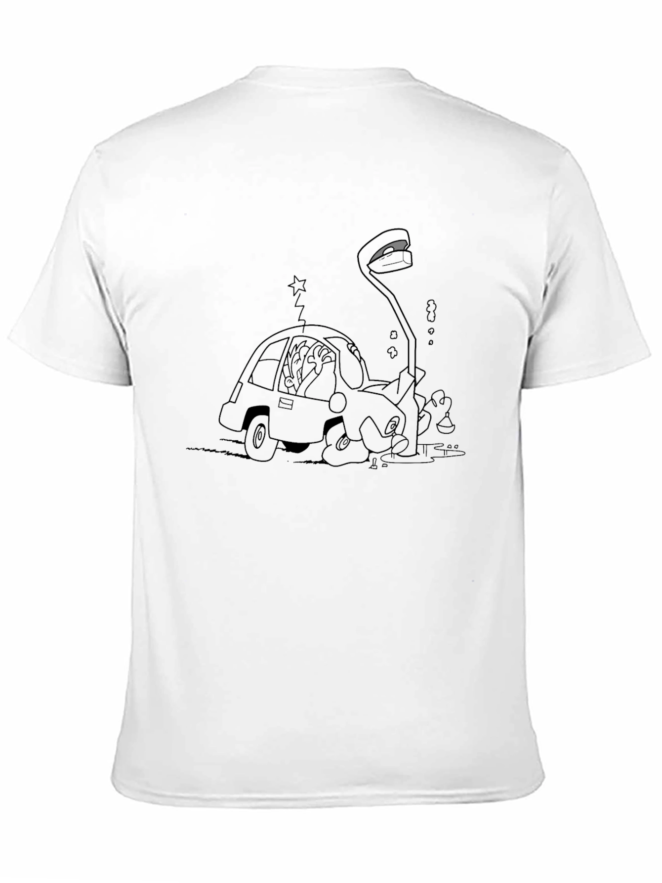 Mens Funny Cartoon T-Shirt - Black